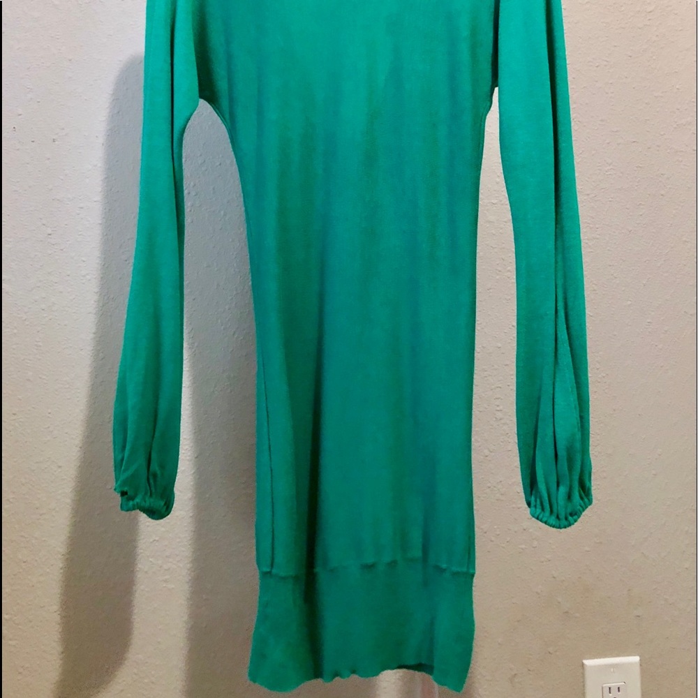 Bebe Turquoise Long Sleeve V-Neck Tunic!!! - Picture 5 of 8